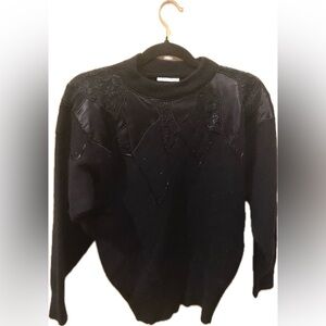 Elegant Black Sweater (Vintage)